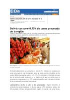 Consumo de Carne Procesada Bolivia