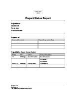 Microsoft Project Status Report