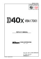 Nikon D40 Service Manual